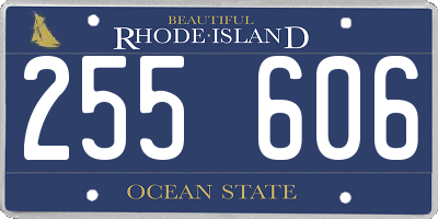 RI license plate 255606