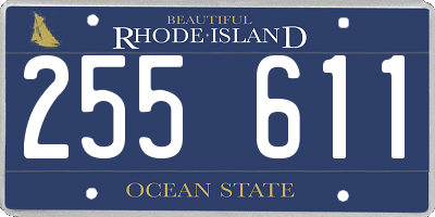 RI license plate 255611