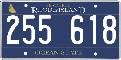 RI license plate 255618