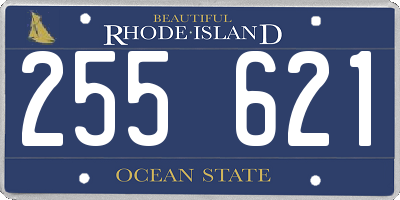 RI license plate 255621