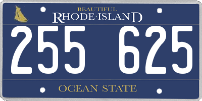 RI license plate 255625