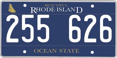 RI license plate 255626