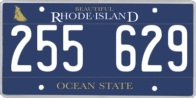 RI license plate 255629