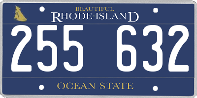 RI license plate 255632
