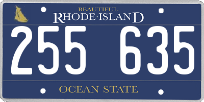 RI license plate 255635
