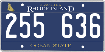 RI license plate 255636