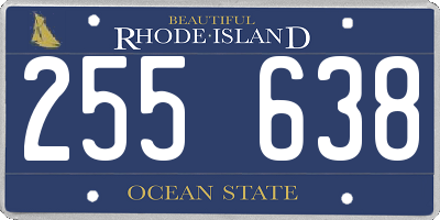 RI license plate 255638
