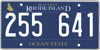 RI license plate 255641