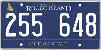 RI license plate 255648