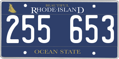 RI license plate 255653