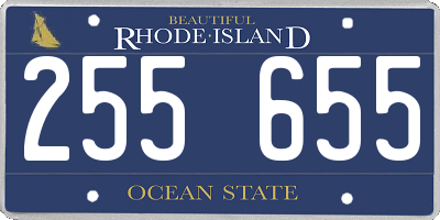 RI license plate 255655