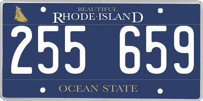 RI license plate 255659