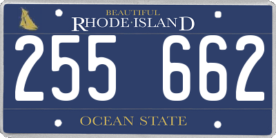 RI license plate 255662
