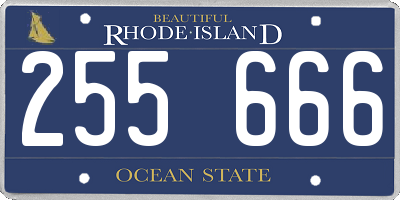 RI license plate 255666