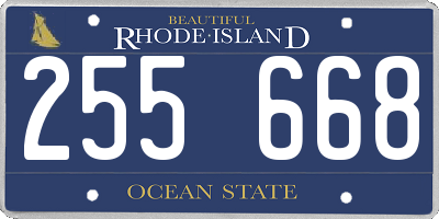RI license plate 255668