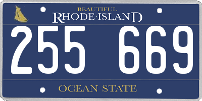 RI license plate 255669