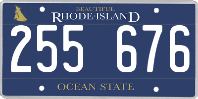 RI license plate 255676