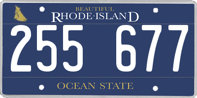 RI license plate 255677