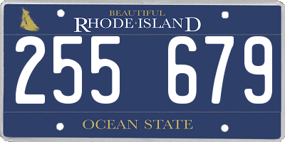 RI license plate 255679