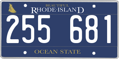 RI license plate 255681