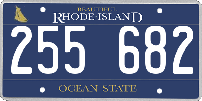 RI license plate 255682