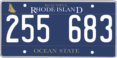 RI license plate 255683