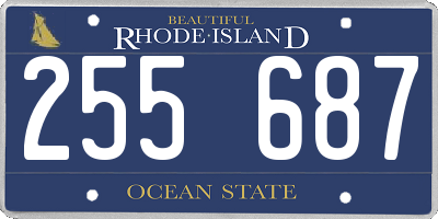 RI license plate 255687