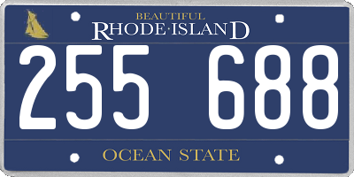 RI license plate 255688