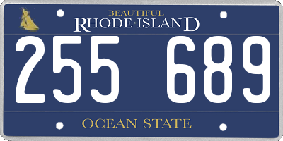 RI license plate 255689