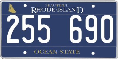 RI license plate 255690