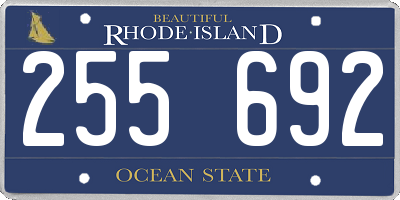 RI license plate 255692