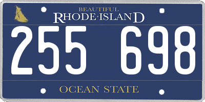 RI license plate 255698