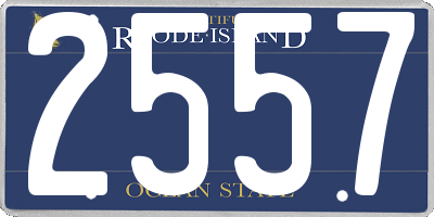 RI license plate 2557