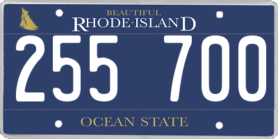 RI license plate 255700