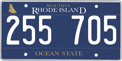 RI license plate 255705