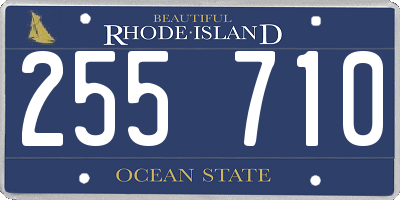 RI license plate 255710