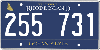 RI license plate 255731