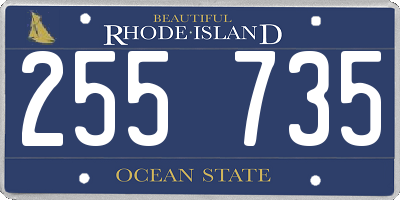 RI license plate 255735