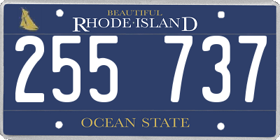 RI license plate 255737