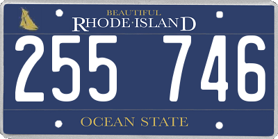 RI license plate 255746