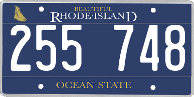 RI license plate 255748