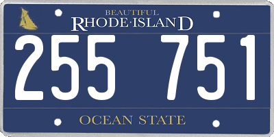 RI license plate 255751