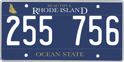 RI license plate 255756