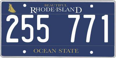 RI license plate 255771