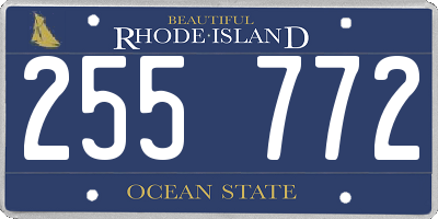 RI license plate 255772