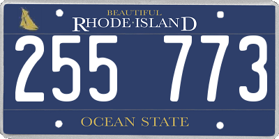 RI license plate 255773