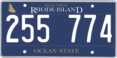 RI license plate 255774