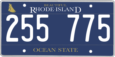 RI license plate 255775