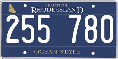 RI license plate 255780