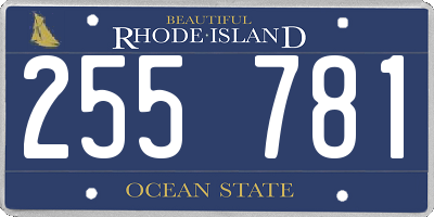 RI license plate 255781